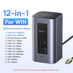 160W 15-in-1 USB-C Docking Station with 25W Wireless Charger
