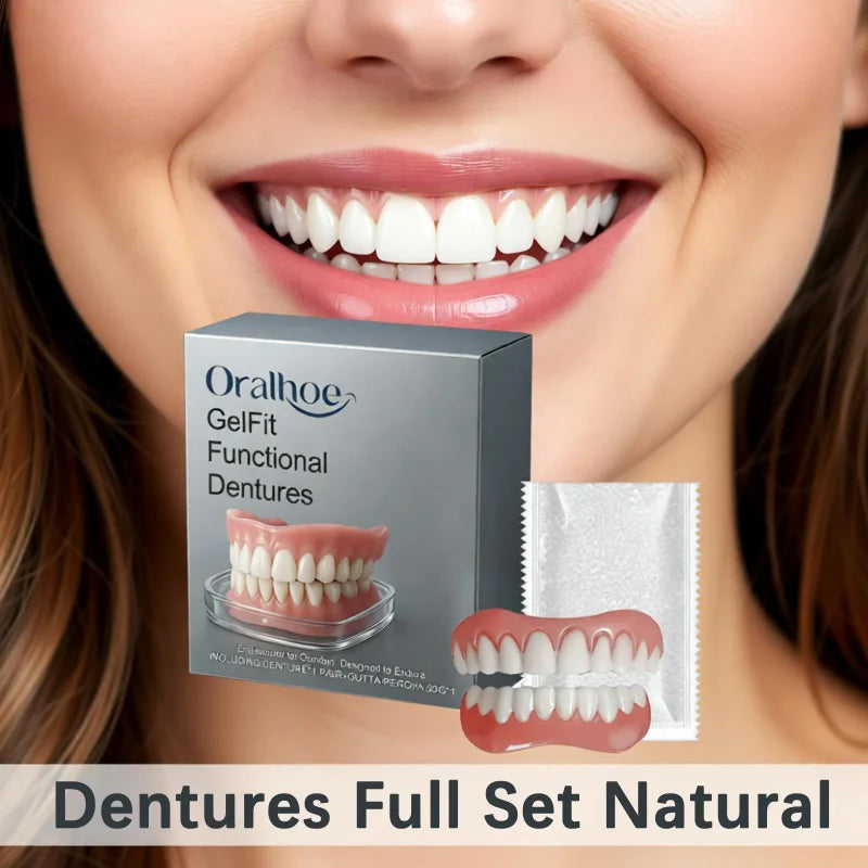 Temporary Realistic Cosmetic Dentures Set - 1
