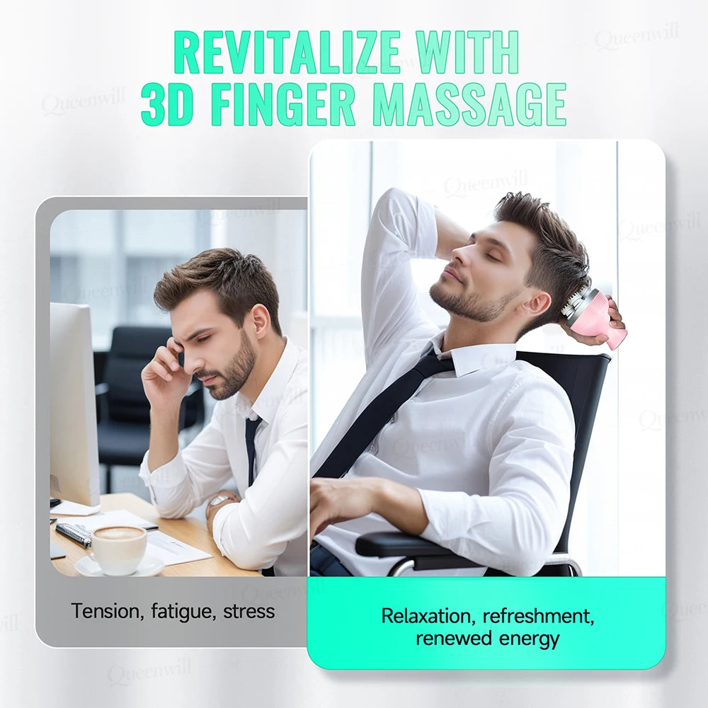 Portable Electric Water Flosser and Scalp Massager Set