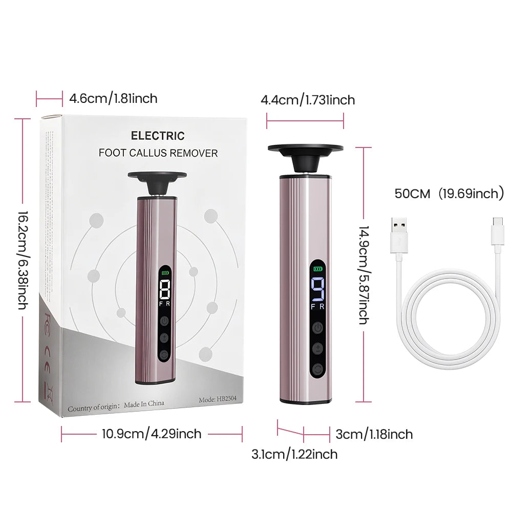 Electric Foot Callus Remover with 9 Speeds and LED Display - 15