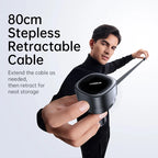 60W Retractable Fast Car Charger with 3 Ports