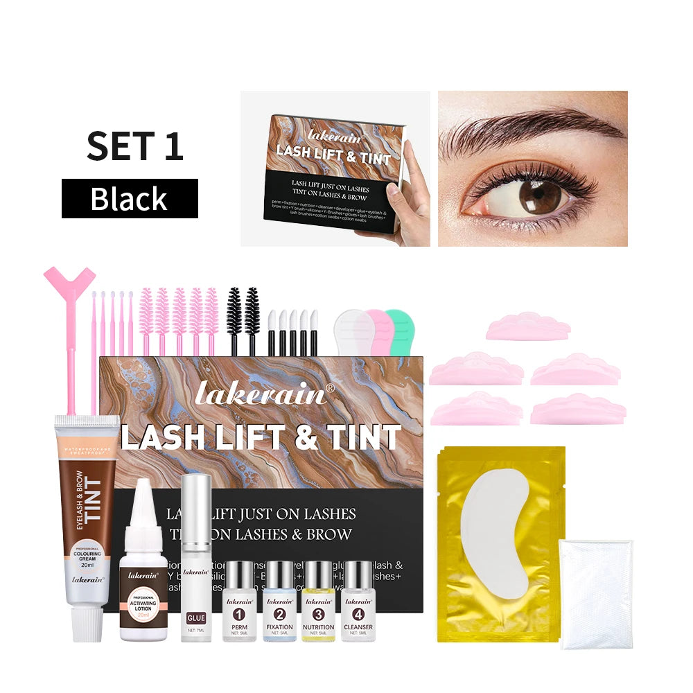 Professional Eyelash Lift and Eyebrow Tinting Kit