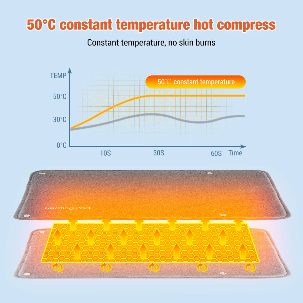 USB Heated Graphene Hand Warmer Pad - 4