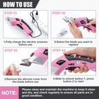 Electric Cordless Fabric Scissors for Sewing and Crafting