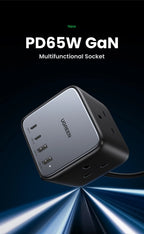 65W GaN Desktop Charging Station and Power Strip