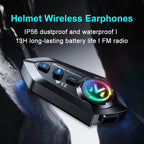 Bluetooth 5.4 Motorcycle Helmet Intercom Headset