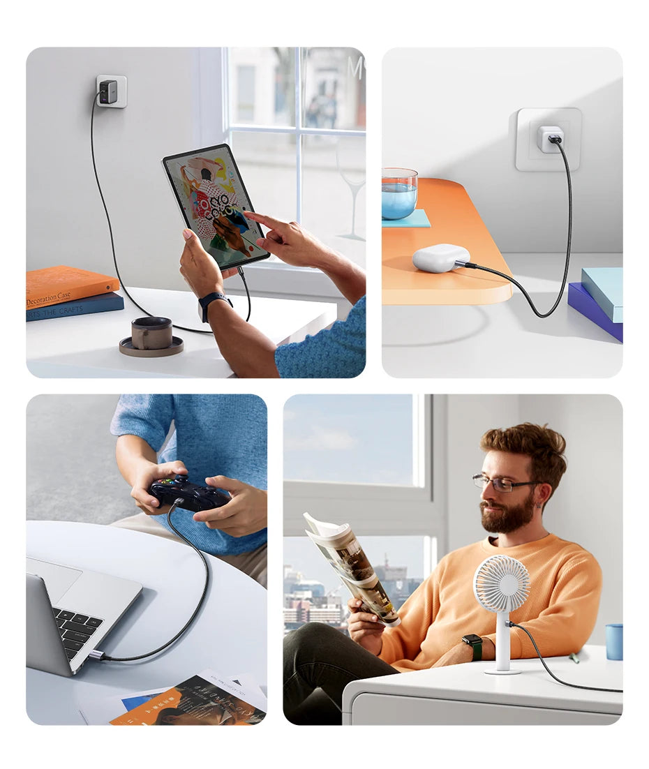 3A Fast Charging USB-A to USB-C Braided Data Cable