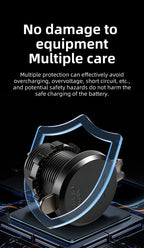 83W 4-Port Fast Charging Car Socket with Dual USB-C and Dual USB-A
