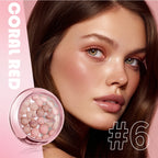 Spherical Powder Bead Blusher for Natural Shimmer Makeup