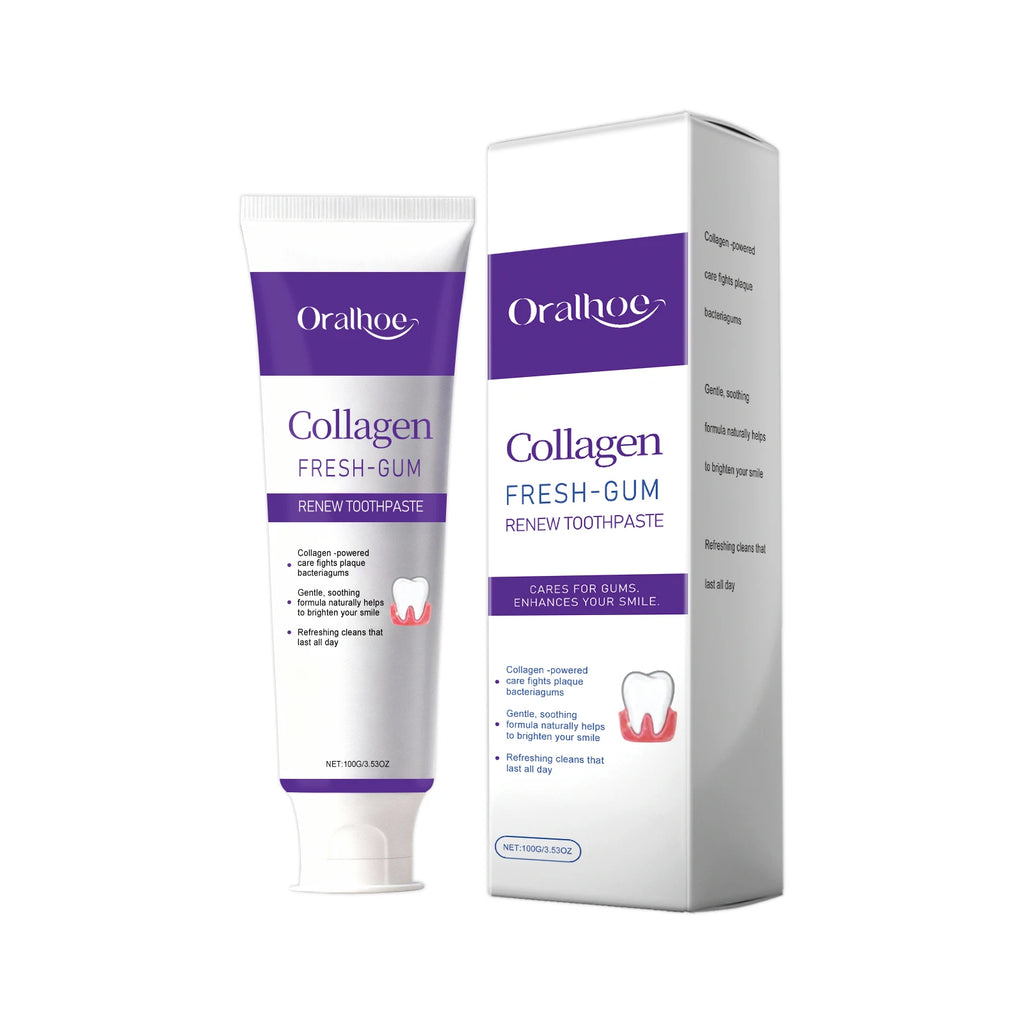 Collagen Whitening Toothpaste for Fresh Breath and Gum Care