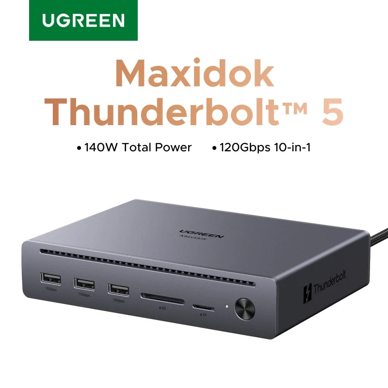 10-in-1 Thunderbolt 5 Docking Station 140W 8K