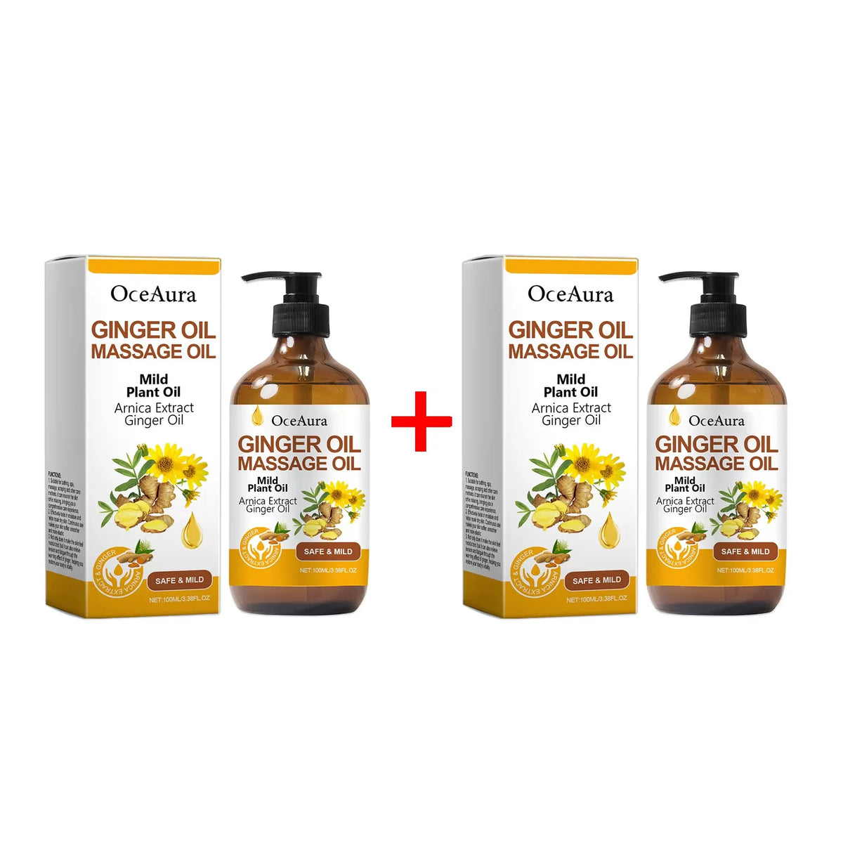 Ginger Essential Oil Body Massage Oil for Muscle Relief