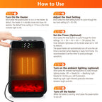 Portable Electric Ceramic Space Heater for Home and Office