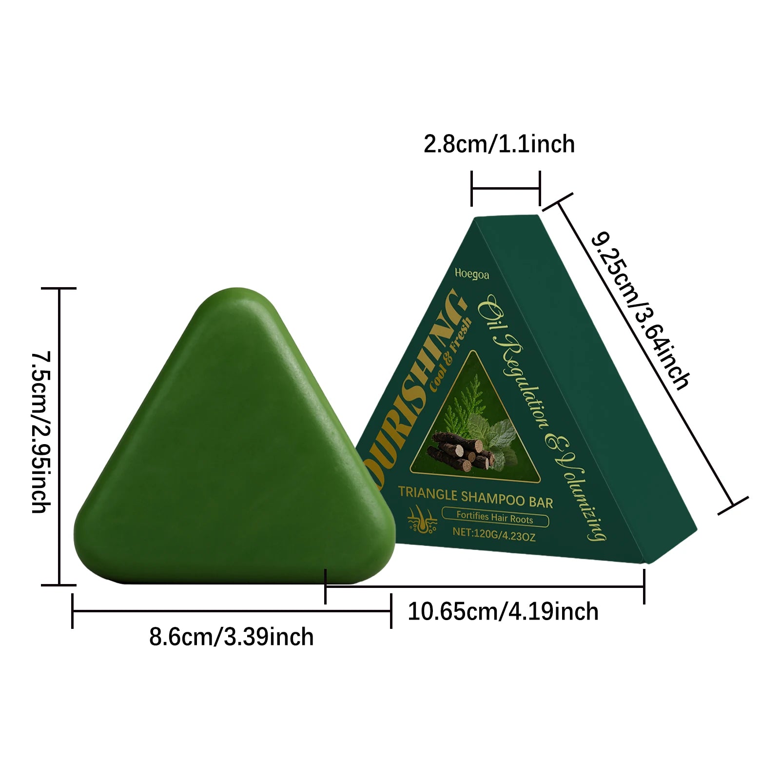 Herbal Triangle Hair Growth Shampoo Bar - 6