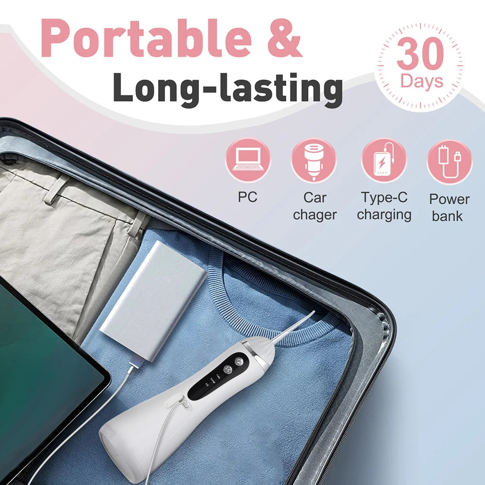 Portable Rechargeable Electric Water Flosser for Deep Teeth Cleaning