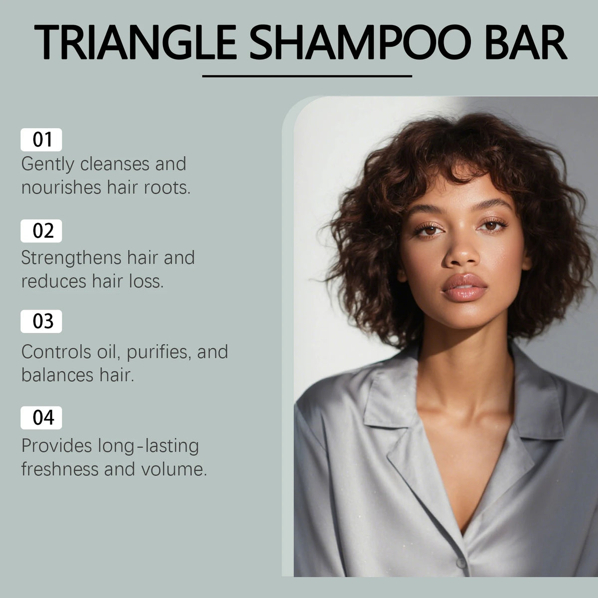 Herbal Triangle Hair Growth Shampoo Bar