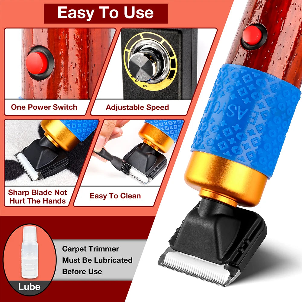 200W Electric Carpet Tufting Trimmer and Pet Grooming Clipper