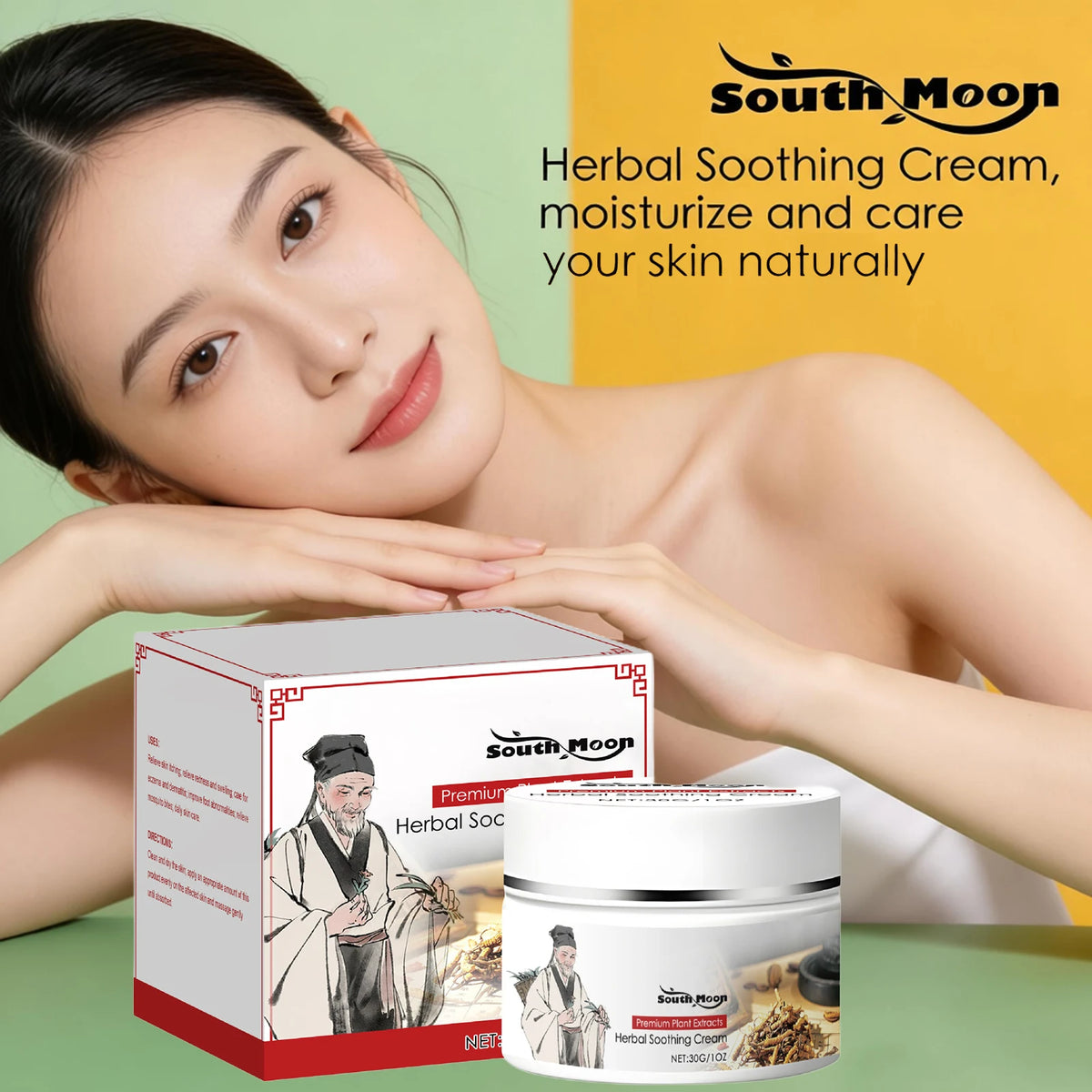 Herbal Soothing Cream for Dry and Irritated Skin