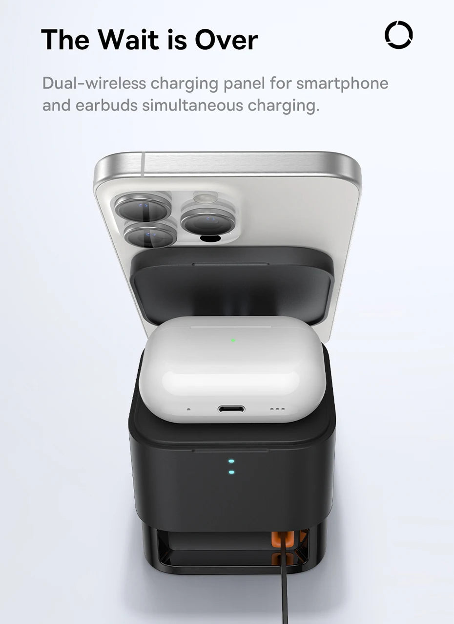 25W 2-in-1 Magnetic Wireless Charging Station for Smartphones - 9