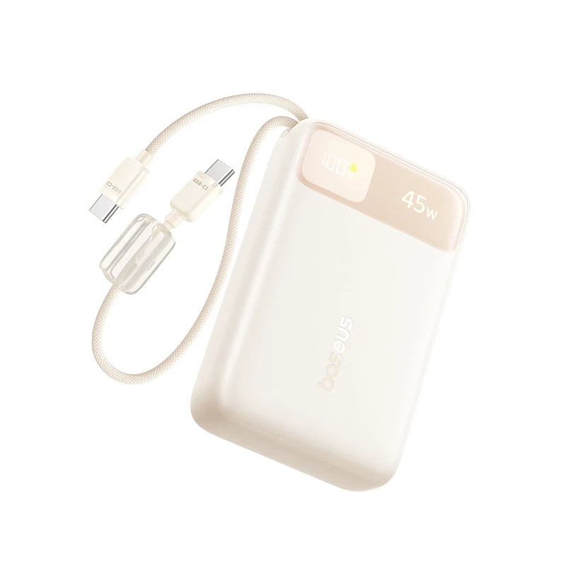 45W Fast Charging Power Bank with Dual Built-in USB-C Cables - 29