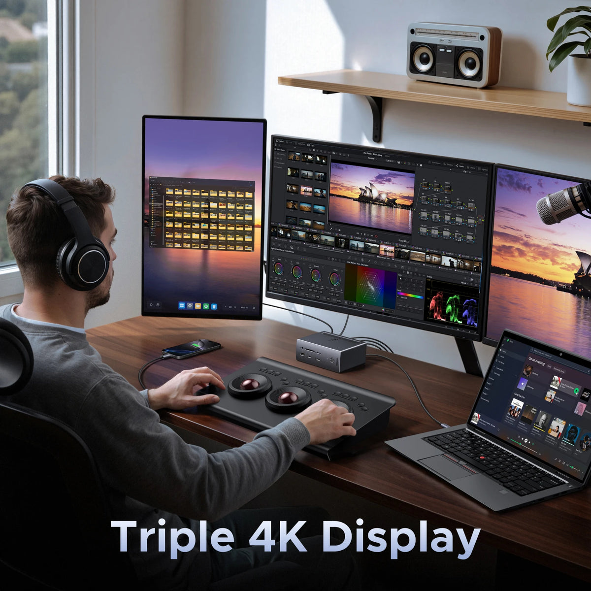 14-in-1 USB-C Docking Station with Dual 4K Display and M.2 SSD Slot