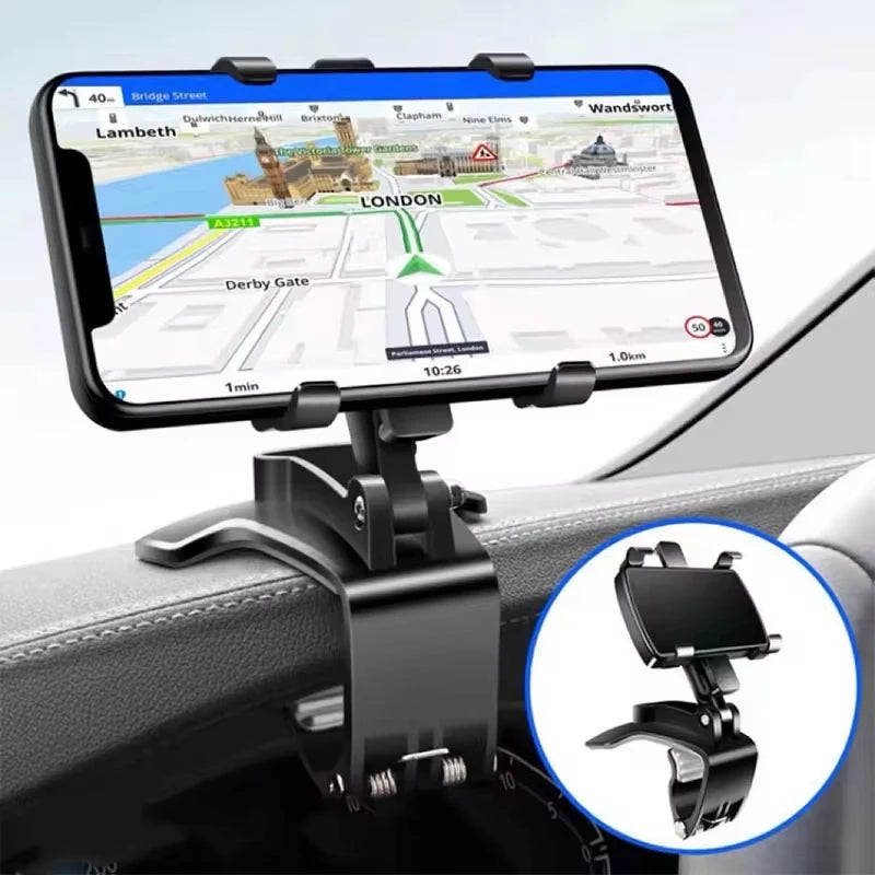Dashboard Car Phone Holder 900 Degree Rotation Mobile Stand