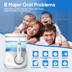 Electric Water Flosser with 8 Nozzles for Deep Oral Cleaning
