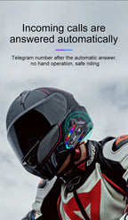 Bluetooth 5.3 Motorcycle Helmet Headset with RGB Ambient Lights