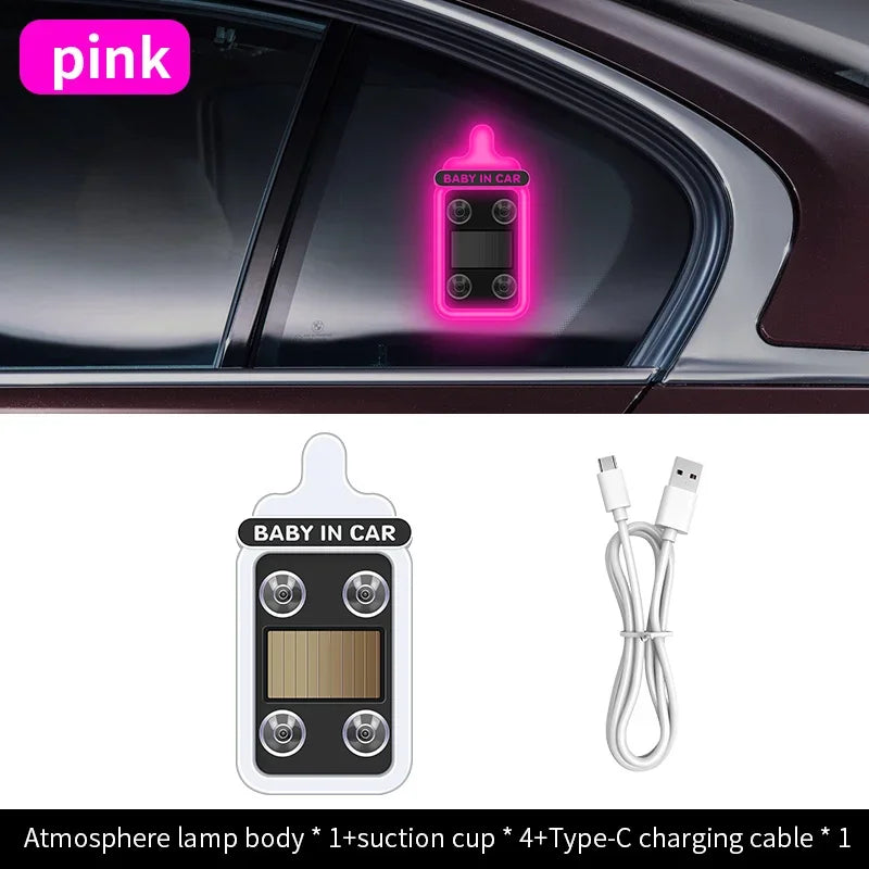 Solar Powered Demon Eye LED Car Warning Light