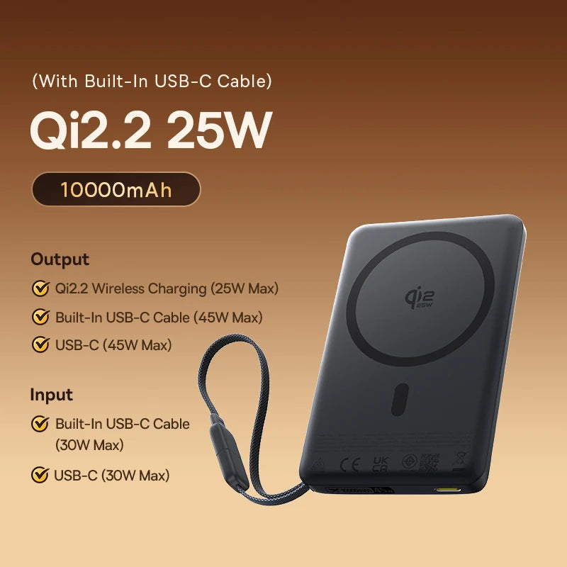 10000mAh Magnetic Wireless Power Bank 45W Fast Charging