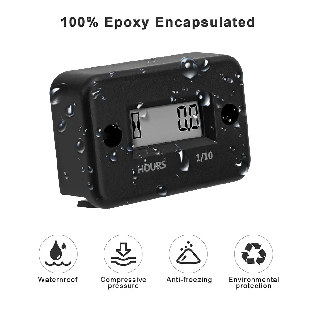 Digital LCD Hour Meter for Gas Engines - 11