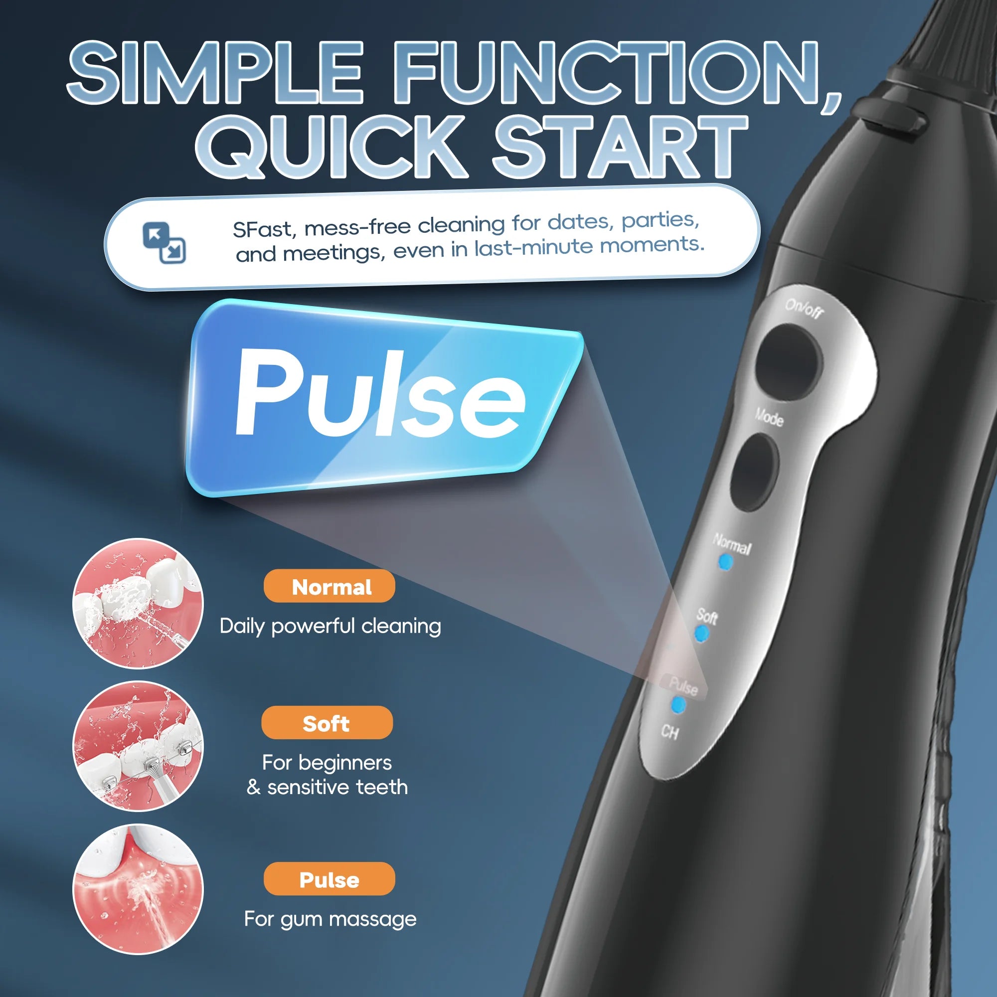 Portable Rechargeable Oral Irrigator Water Flosser - 5