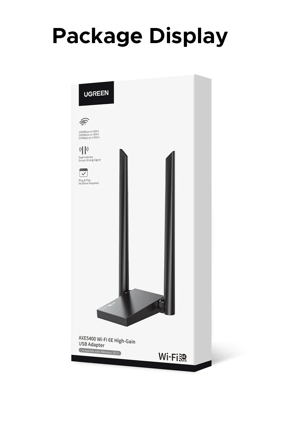 AXE5400 WiFi 6E USB 3.0 Tri-Band Wireless Adapter for PC - 31