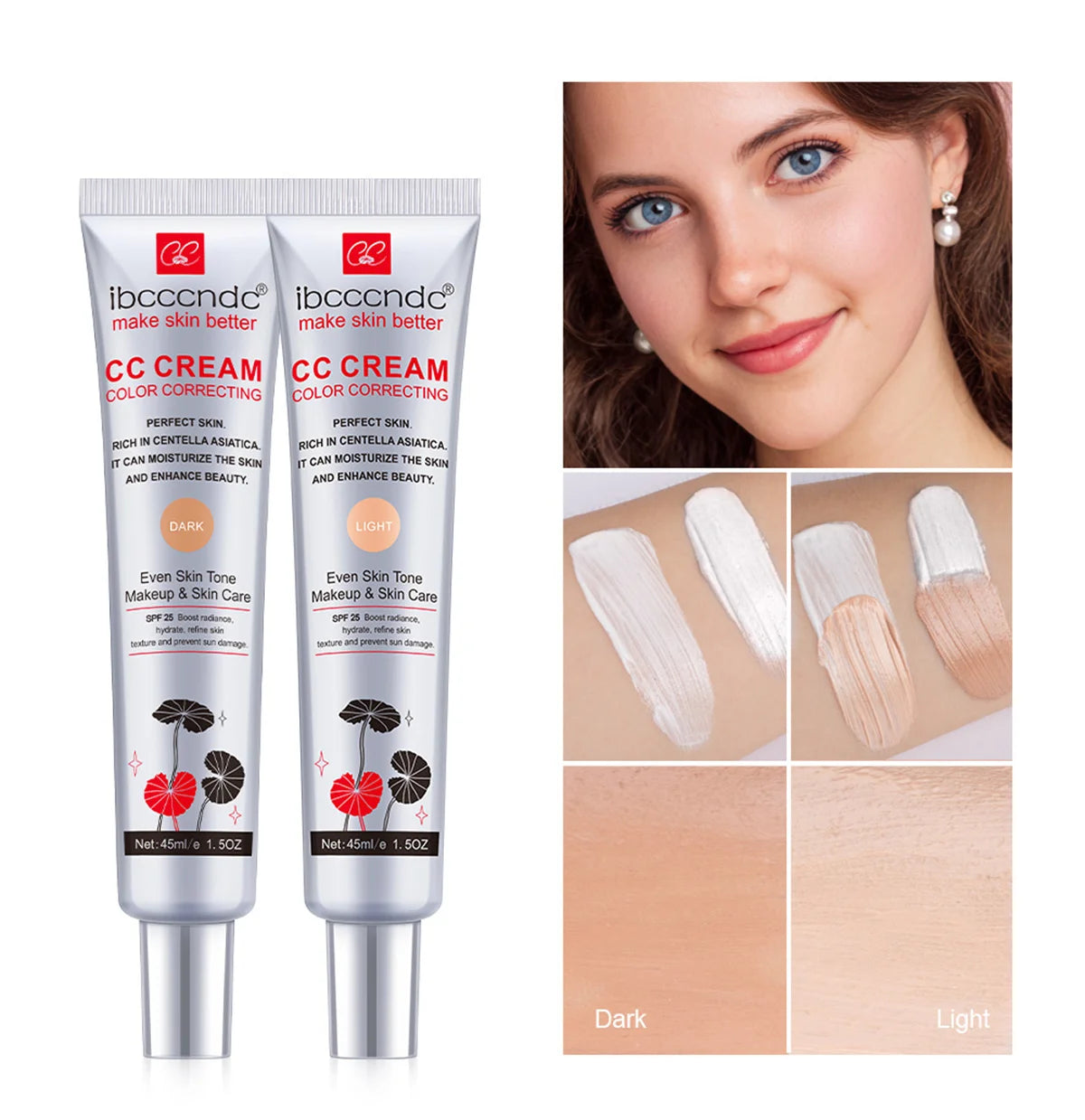 Color Correcting CC Cream and Sunscreen Blush Stick Duo Set - 13