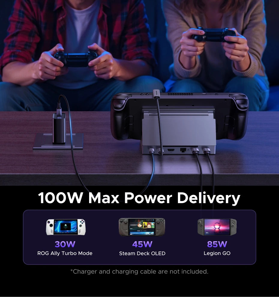 6-in-1 USB-C Docking Station for Handheld Gaming Consoles - 12