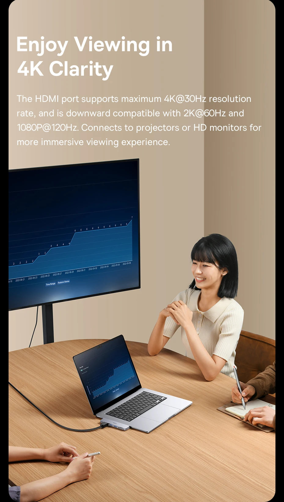 6-in-1 Dual USB-C Hub for MacBook with 4K HDMI and SD/TF Card Reader