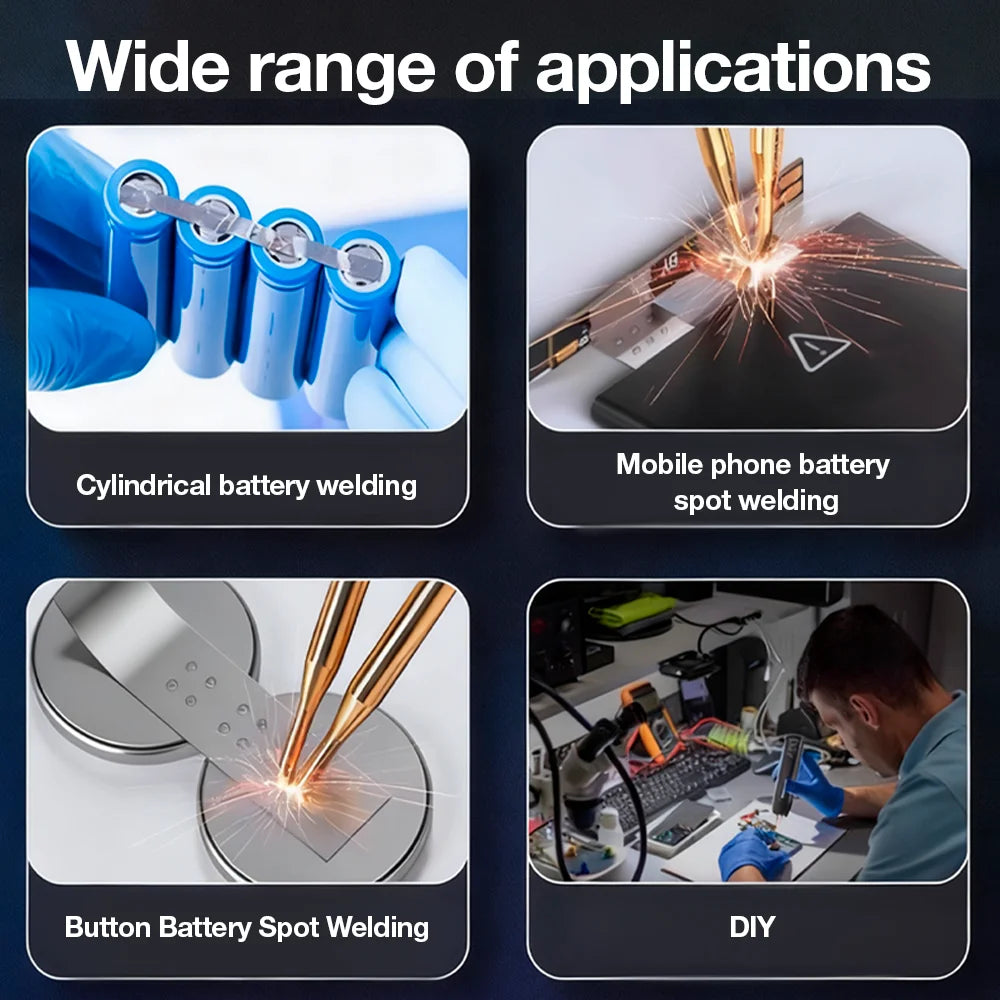 Portable 12-Gear Handheld Spot Welder for DIY Battery Repair