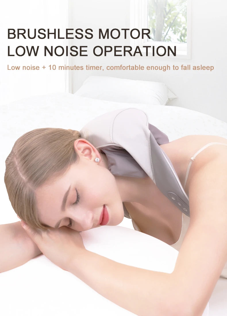 Wireless 6D Neck and Shoulder Deep Tissue Massager with Heat