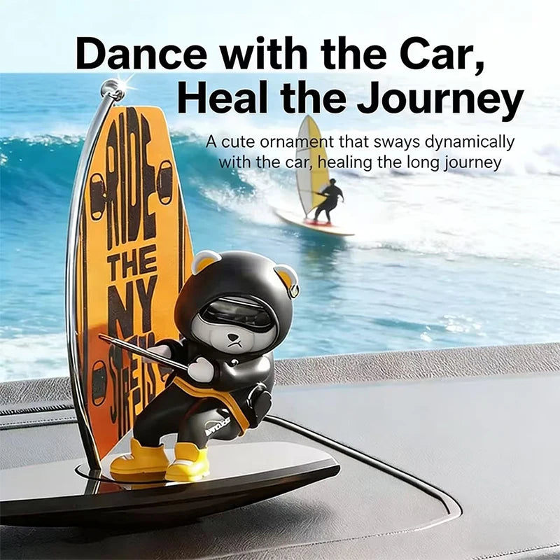 Sliding Bear Car Dashboard Ornament Decoration