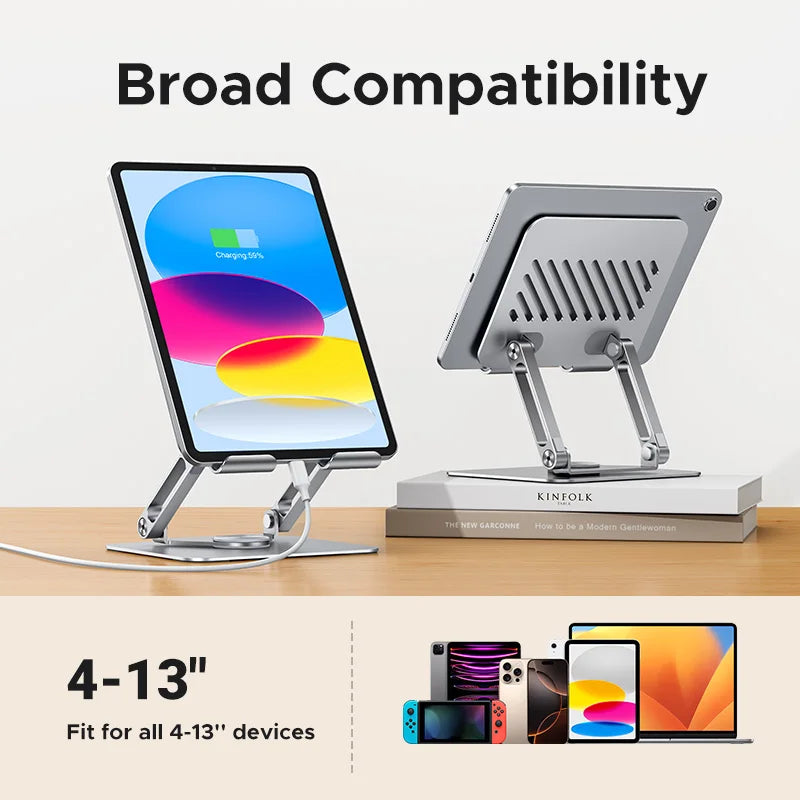 360° Rotating Aluminum Tablet and Phone Stand