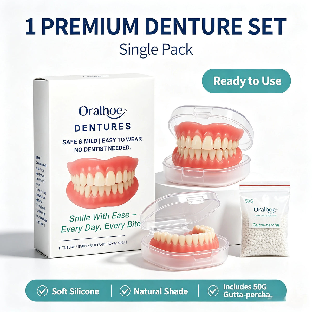 Adjustable Cosmetic Dentures for Temporary Smile Improvement