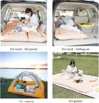 Inflatable Car Back Seat Mattress Bed with Pillows and Storage Bag