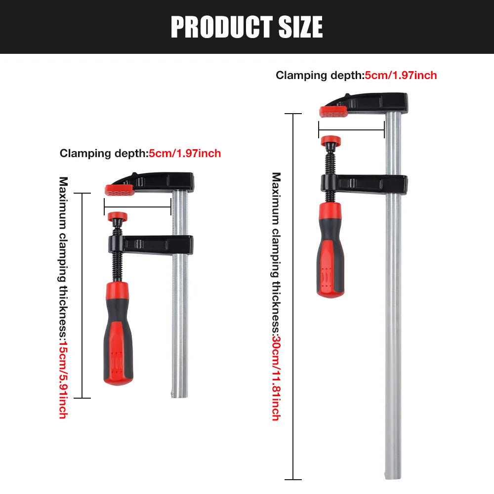Heavy-Duty Woodworking F-Clamp Bar Clip