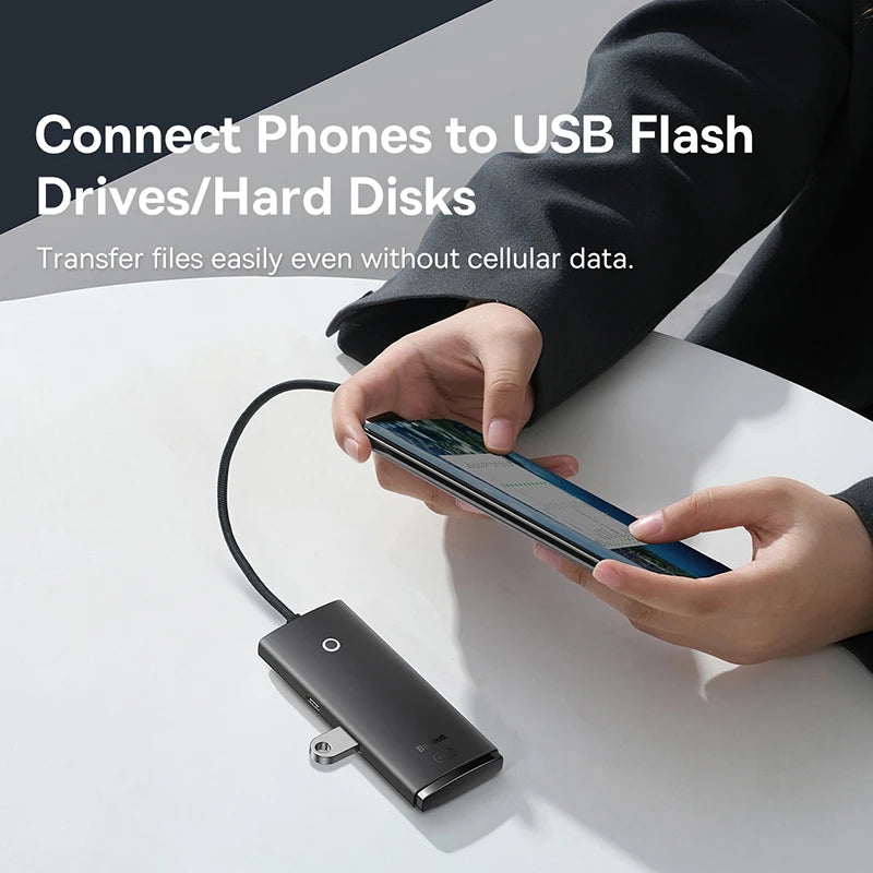 4-in-1 USB-C to USB 3.0 Multi-Port Adapter Hub