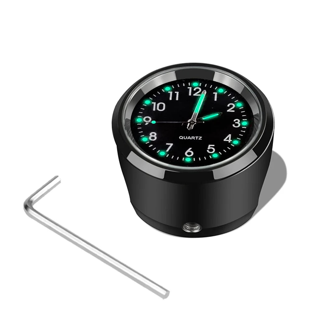 Aluminum Quartz Handlebar Clock for 22mm-25mm Motorcycle Scooter Bike