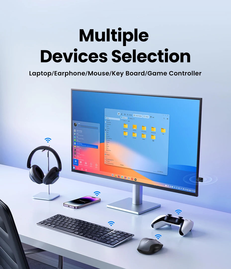 USB Bluetooth 5.4 Adapter for PC Wireless Connectivity
