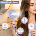 Electric Mist Spray Scalp Massager and Detangling Hair Brush