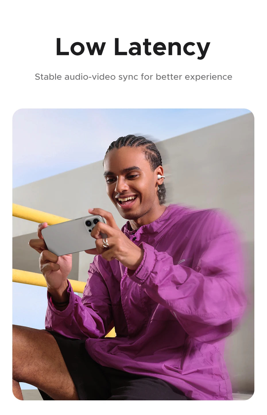 Wireless Open-Ear Bluetooth 5.4 Earbuds with Smart LCD Charging Case