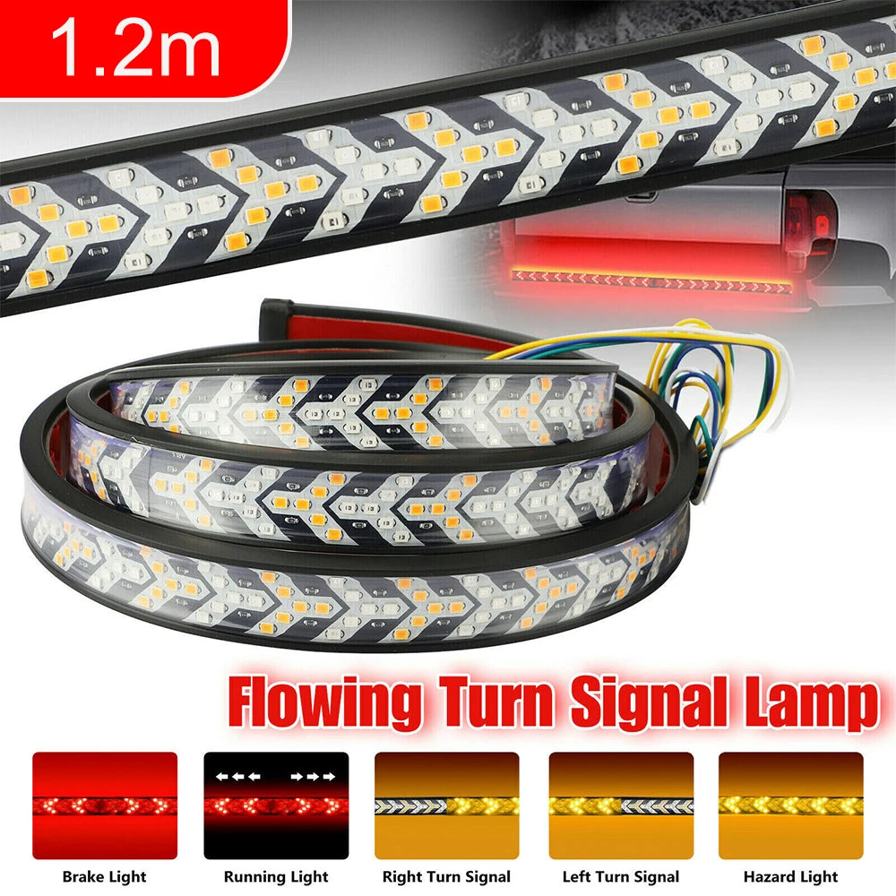 Dynamic LED Tailgate Light Strip for Trucks and SUVs