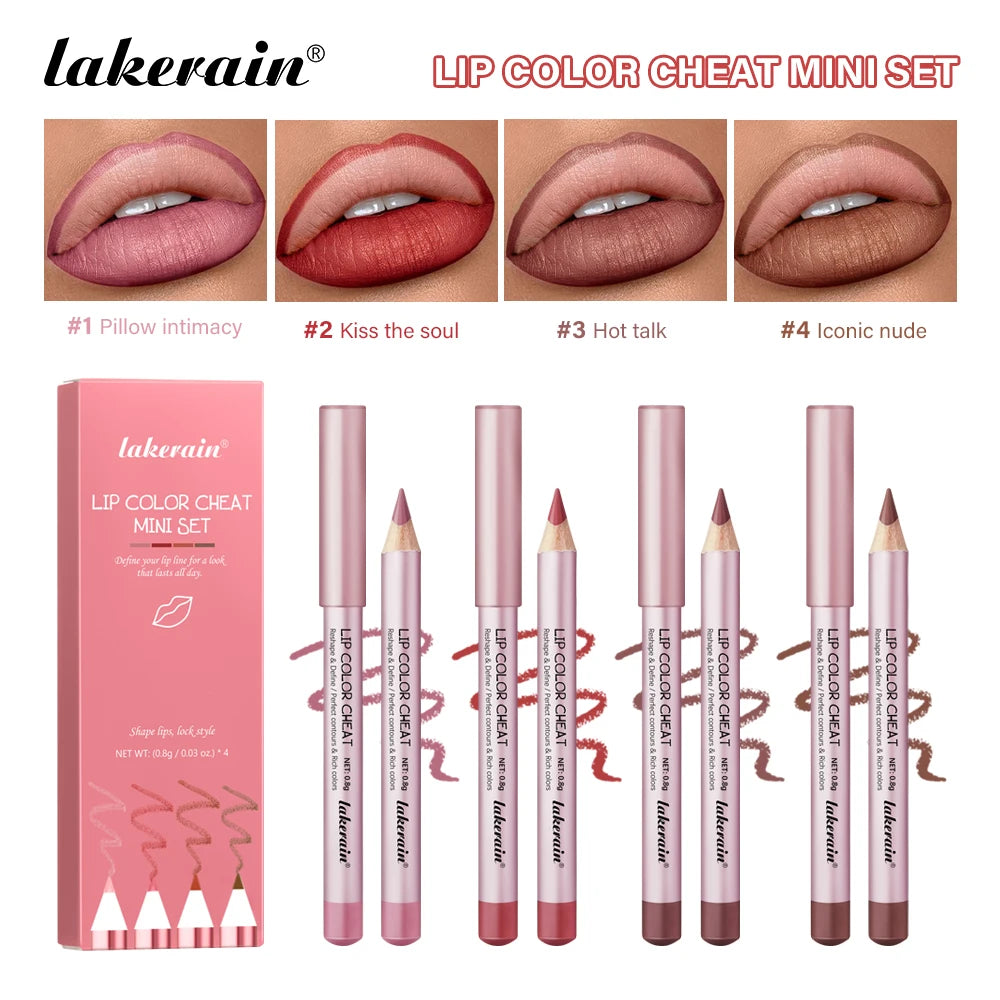 Waterproof Matte Lip Liner Pencil Set